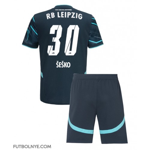 Camiseta RB Leipzig Benjamin Sesko #30 Tercera Equipación para niños 2024-25 manga corta (+ pantalones cortos)